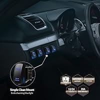 Vista 5 de Interruptor de rocker grabado a láser Mictuning para luz trasera