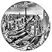 Produktbild Monocrome, Dubai Hotel Burj al Arab, Wanduhr Durchmesser 48cm mit schwarzen spitzen Zeigern und Ziffernblatt, Dekoartikel, Designuhr, Aluverbund sehr schön für Wohnzimmer, Kinderzimmer, Arbeitszimmer
