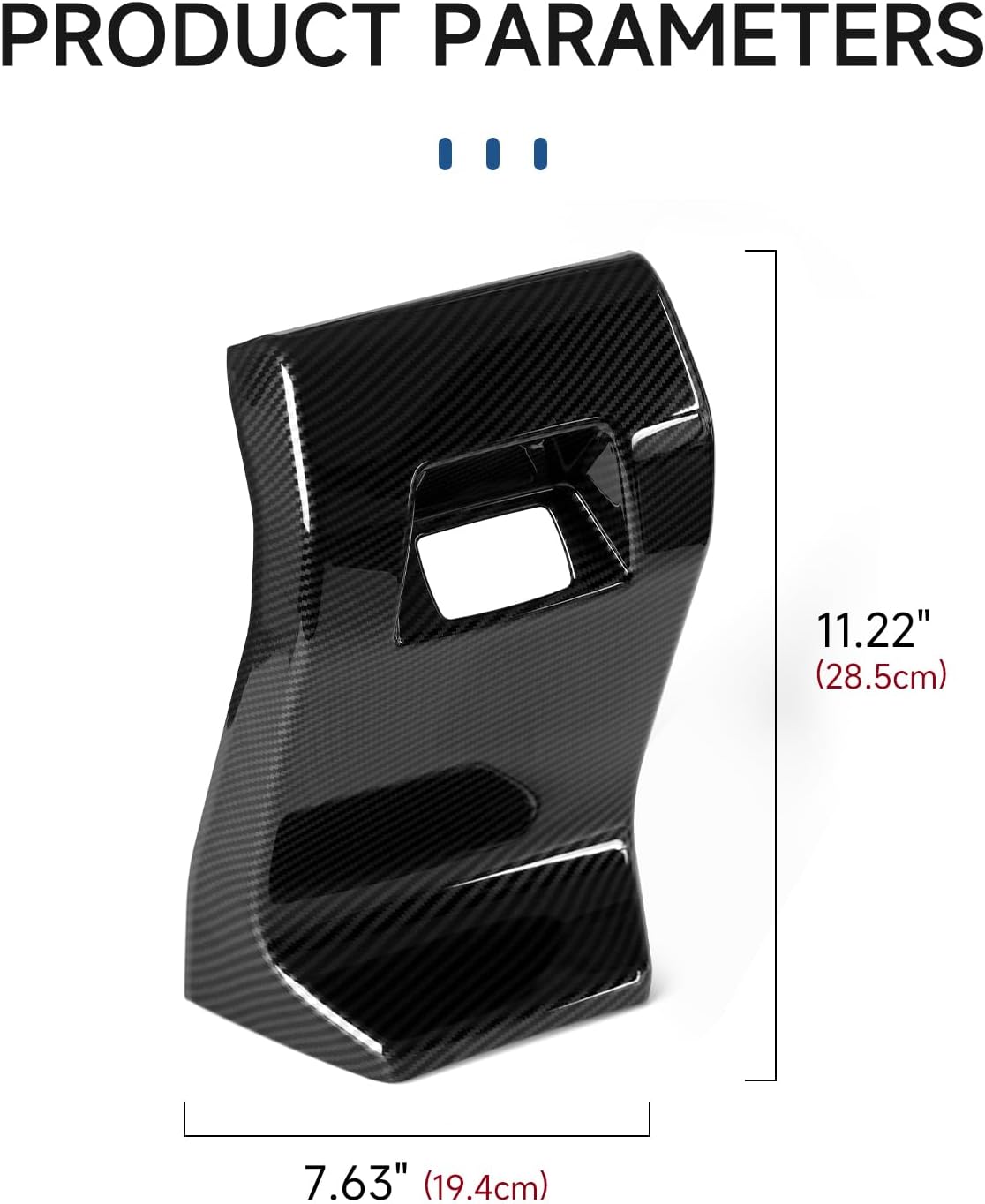 Car ABS Carbon Fiber Armrest Rear Air Vent Outlet Panel Sticker Cover Interior Trim Decal for Subaru Crosstrek & Impreza 2024 2025 Accessories