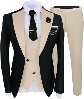 2024 Fashion Slim Fit Prom Suits for Men 3 Piece Elegant Groom Tuxedos for Wedding STXZ060
