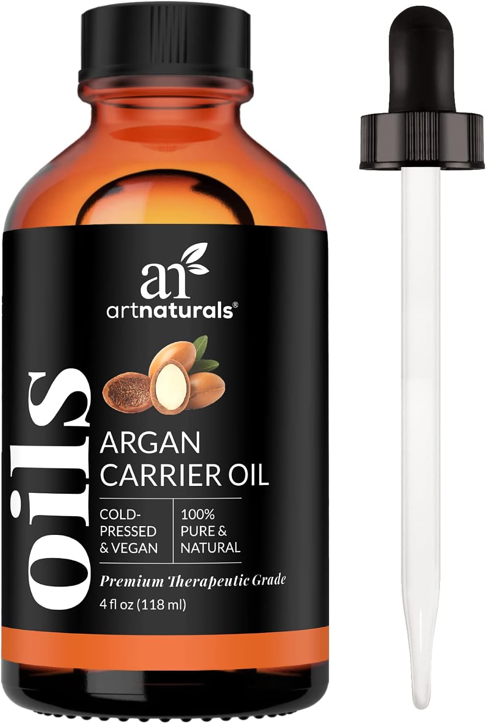 USDA Organic Morrocan Argan Oil - 4 Fl Oz - for Hair, Face & Skin - 100% Pure Grade A Triple Extra Virgin Cold Pressed From The kernels of the Argan Tree - The Anti Aging, Anti Wrinkle