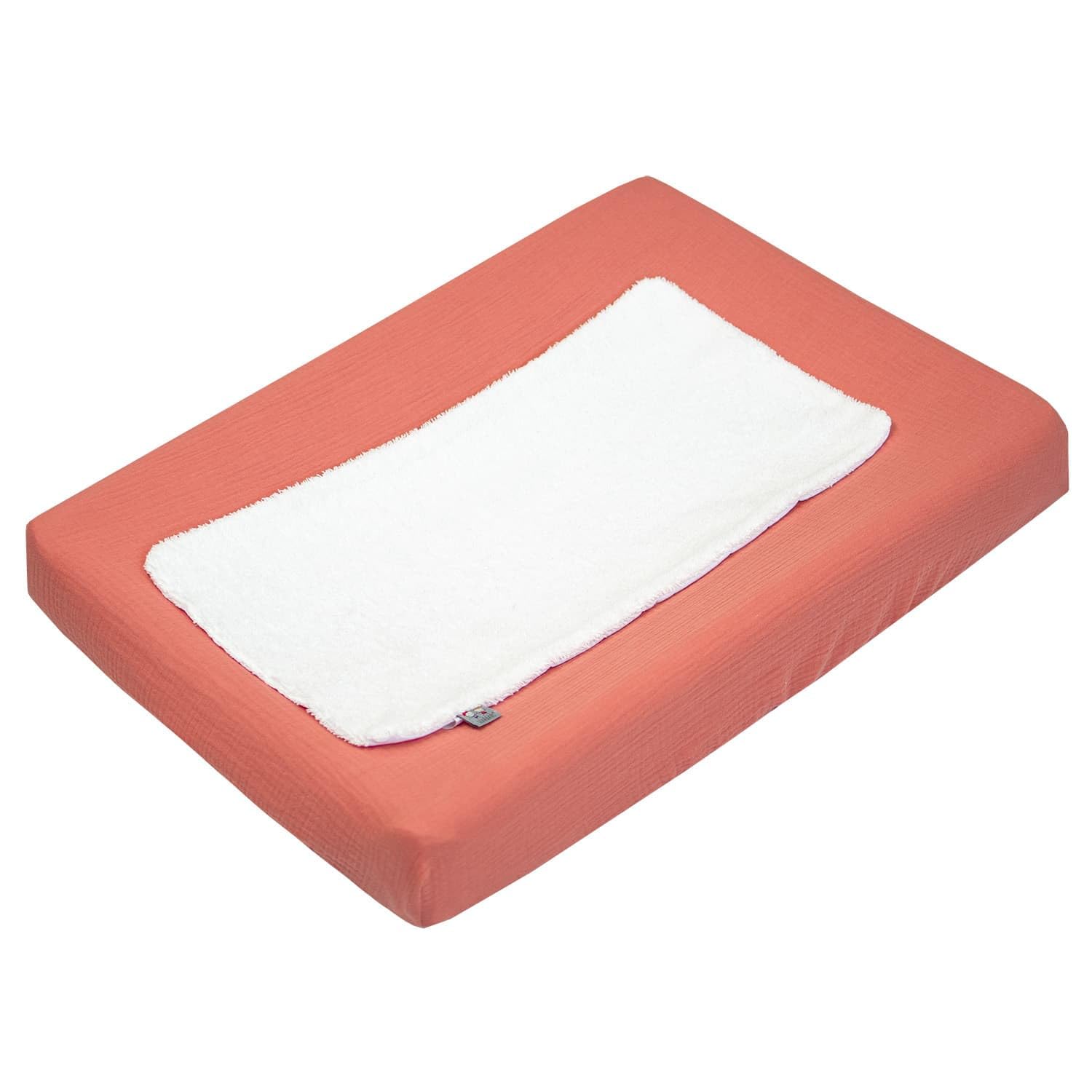 Sevira Kids Jeanne Made in France - Funda de cambiador + esponja de bambú
