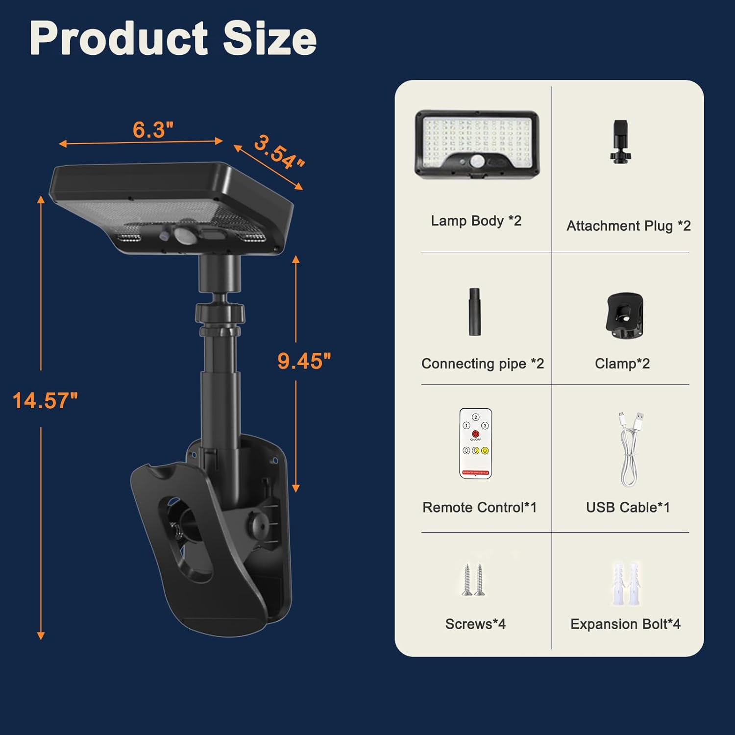 Clip On Solar Lights Outdoor with Motion Sensor, 3 Modes Solar Fence Lights with 3CCT, Adjustable, USB Solar Powered, IP65 Waterproof Motion Sensor Outdoor Lights for Yard Deck Gutter(2 Pack,Black)