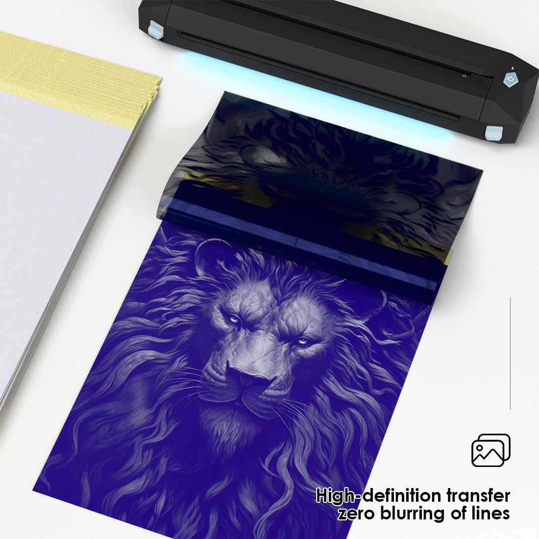 KVM High-Definition 3D Transfer Paper, A4 Size, 25 Sheets, Matte Texture for Tattoo Artists, Thermal Copier Compatible (25PCS)