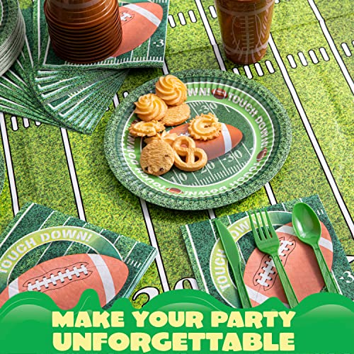 Joyin 72 Pieces Touchdown Football Paper Plates Football Game Day Party Accessory Supplies (9 Inches Large) #TOP4