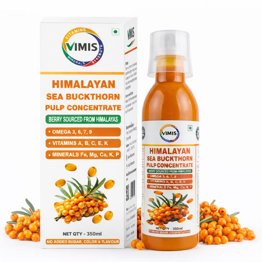 Hamalayan Sea Buckthron Pulp Concentrate 350 ml | Lab Tested | Naturally enriched with Omega 3-6-7-9, Vitamins and Minerals | Support Gut Health, Heart Health, Skin, Eyes, Hair, Activate Immune System and Overall Vitality for Men & Women-image-25