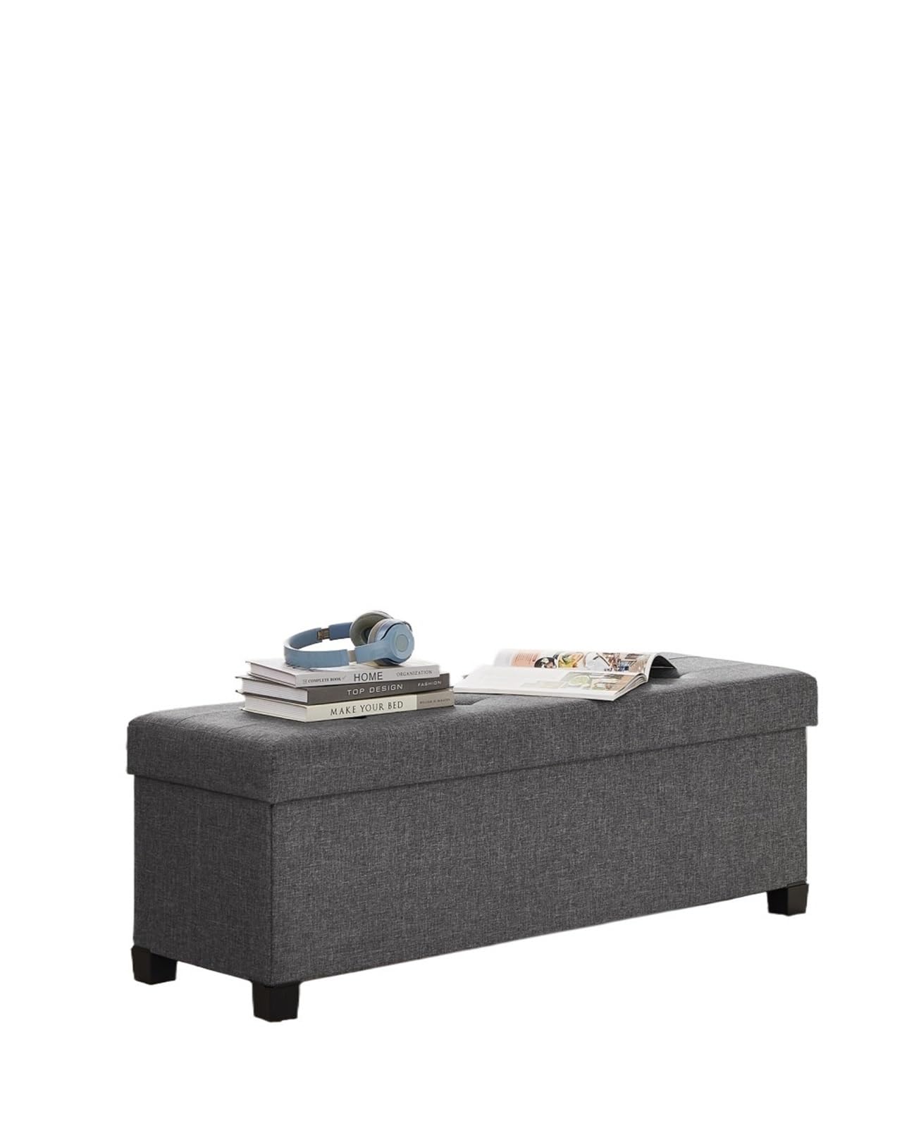 Coffre de rangement 110 cm pliable pour ranger couettes et plaids