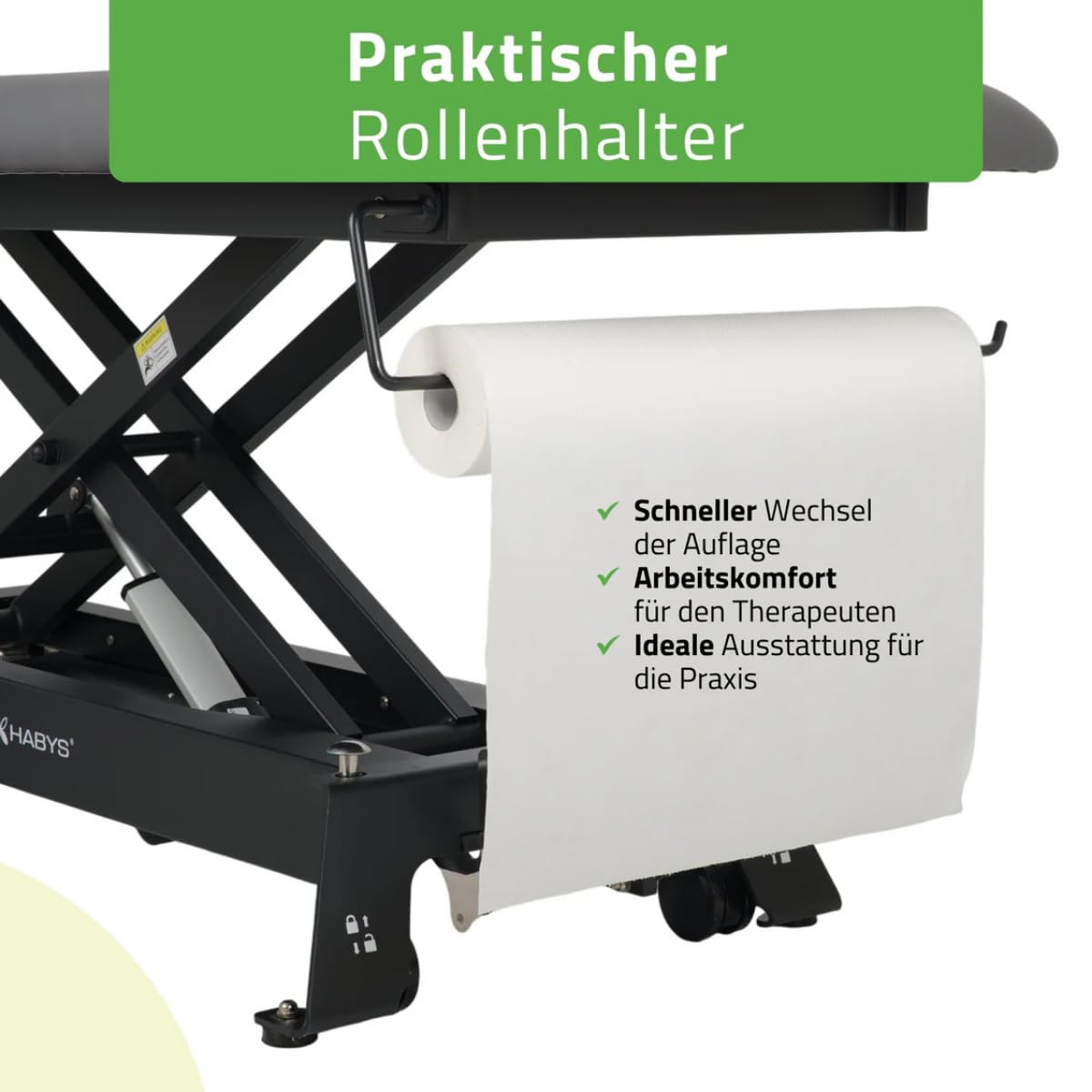 HABYS Massageliege Elektrisch 4-Segmente, Massagebank für Therapieliege | Elektrische Massageliege Höhenverstellbar 198 x 67cm, Kosmetikliege Elektrisch bis zu 200kg mit ERGO-Kissen, Evro Cross X4