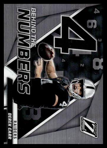 2022 Panini Zenith Behind the Numbers #8 Derek Carr NM-MT Las Vegas Raiders Football Trading Card