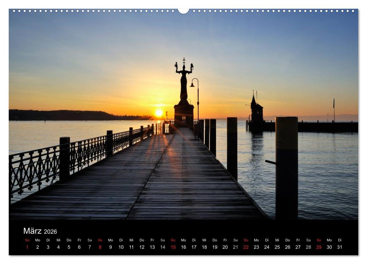 Bodensee - Uferlandschaften im schönsten Licht 2026 (hochwertiger Premium Wandkalender 2026 DIN A2 quer), Kunstdruck in Hochglanz: Monatskalender mit Bildern eines Jahres vom Bodensee (CALVENDO Orte)