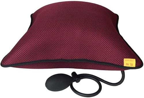 Miniatura 6 de Cojín inflable con soporte lumbar, almohada portátil con bomba para automóvil, silla de oficina, hogar, viajes, camping (negro)