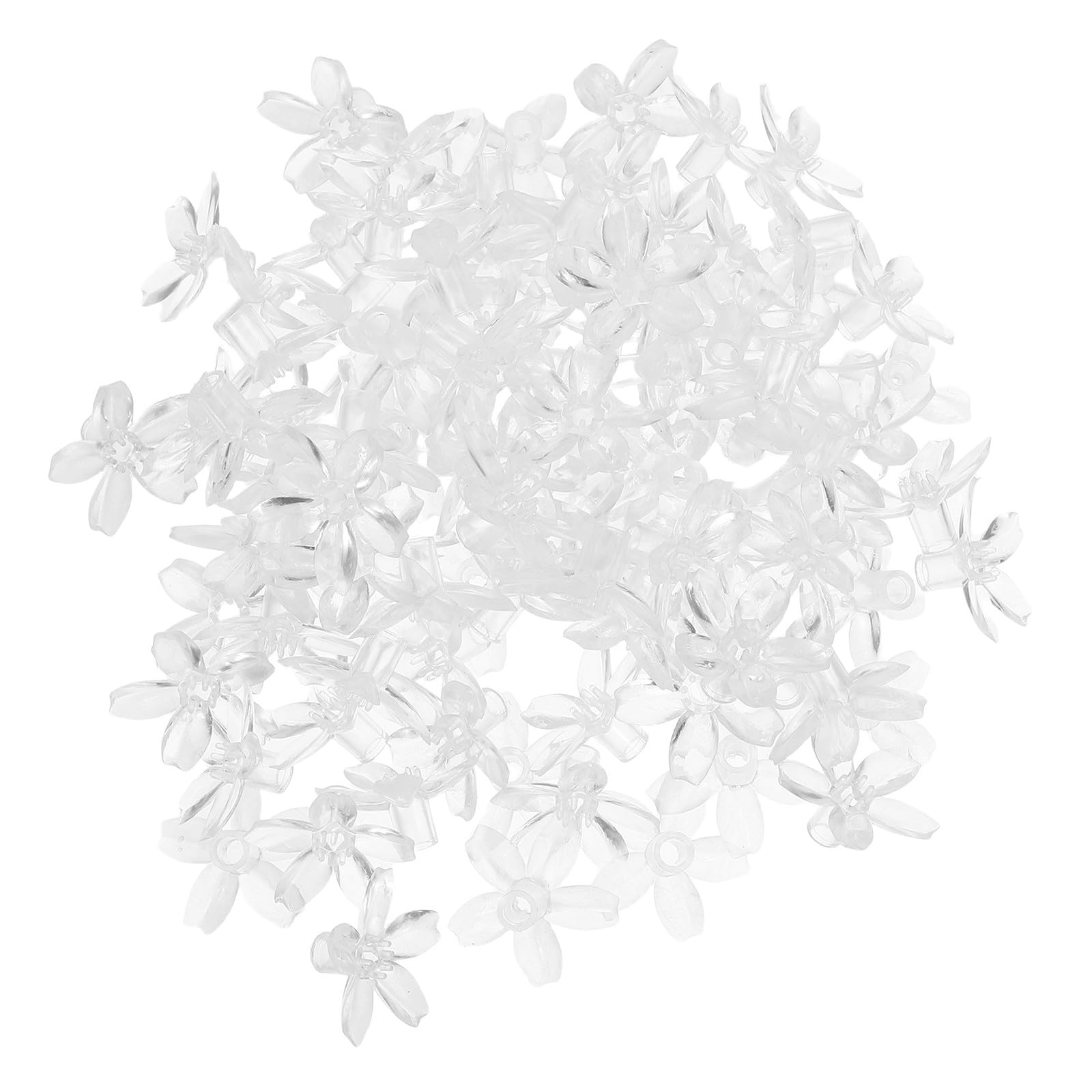 NUOBESTY 100Pcs Cherry Blossom String Light Covers - Decorative Plastic Lamp Shades for Led Bulb Replacement - Indoor Outdoor Romantic Lighting for Parties Gardens