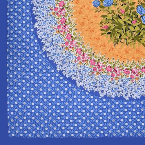 Image of KOUNDAL Rajasthani Jaipuri Sanganeri Print 144 TC 100% Pure Cotton BedSheet Set for Double Bed King Size, Flower Pattern, Double Bedsheet Cotton with 2 Pillow Covers