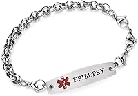 Vista 91 de Brazaletes de alerta médica ajustables de 7.5" a 9" para mujer/hombre, de acero inoxidable, intercambiables