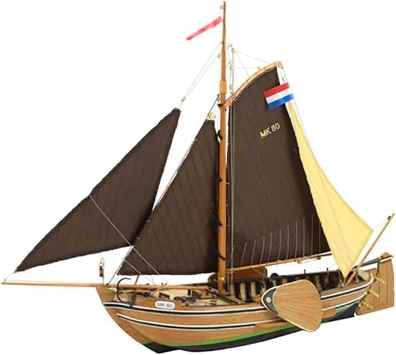 Artesania Latina – Wooden Model Ship Kit - Dutch Fishing Boat Botter - Model 22125, Scale 1:35 - Scale Models for Assembling - Intermediate Level