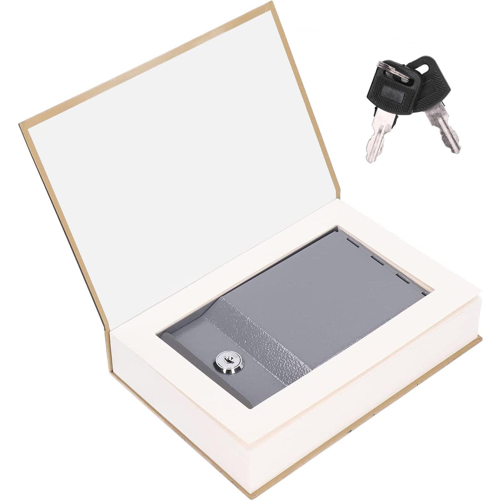 Buchtresor Geldkassette Echtes Papierbuch sicher tresor für Schmuck, Geld und Bargeld, hohl mit verstecktem Fach, Buchsafe mit 2 Schlüssel,Red-key