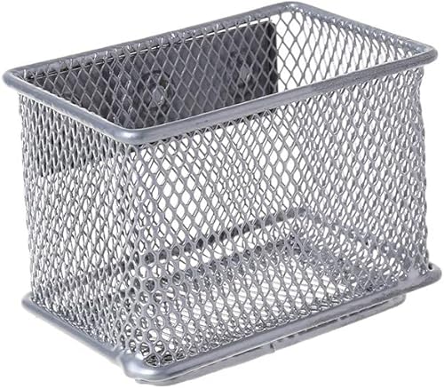 Miniatura 4 de Caja de almacenamiento de cesta magnética de malla de alambre para refrigerador, organizador de maquillaje de pluma