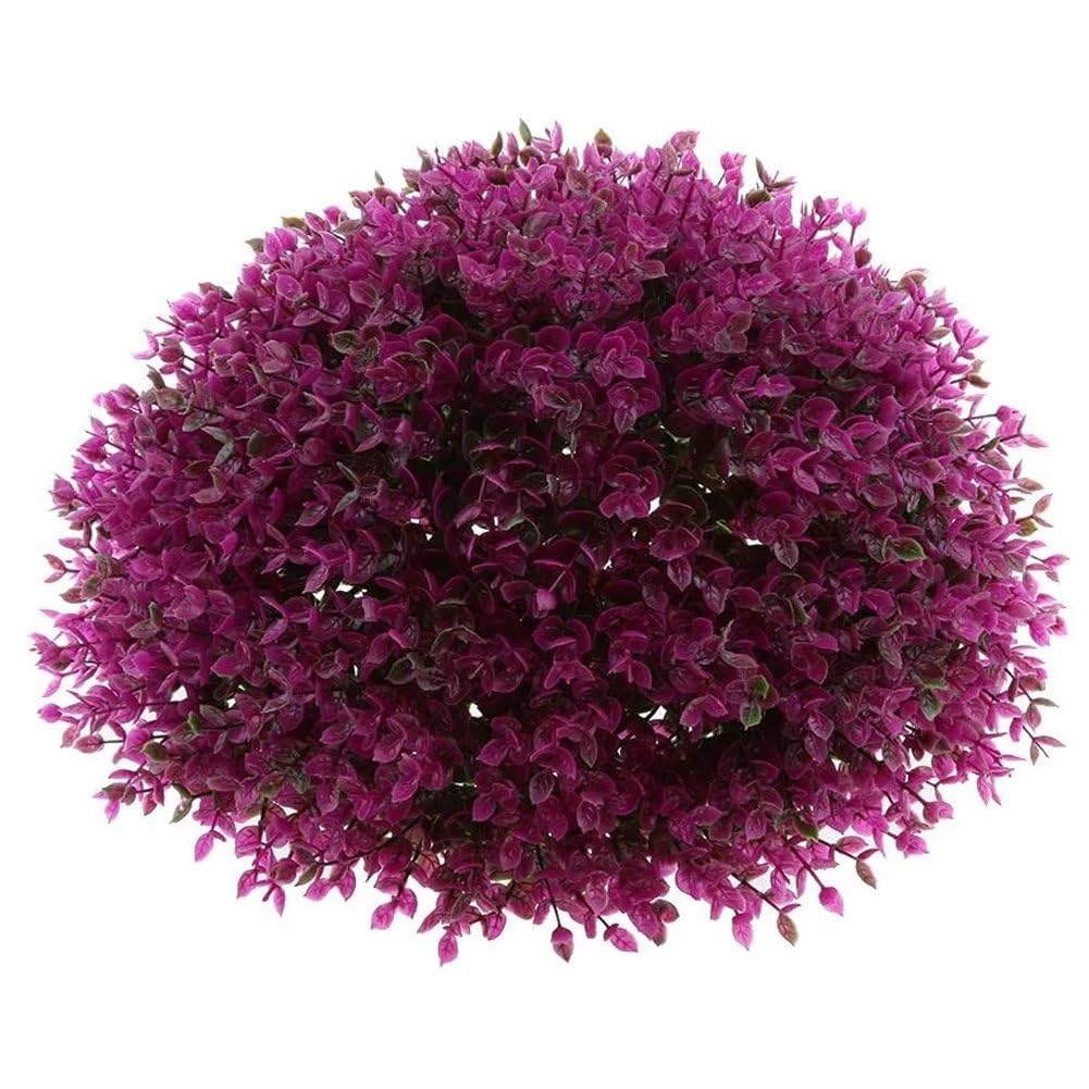 Boule de buis artificiel violette 34 cm pour deco jardin et balcon