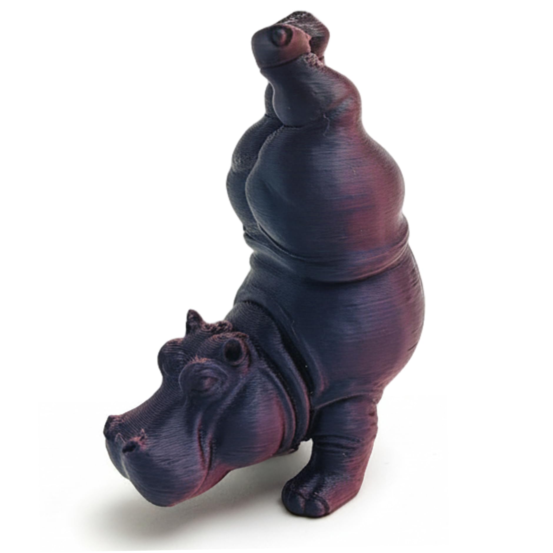 AwnsIMfreien Hippo Figurine, Handstand Yoga Animal Figurines Mindful Desk Decor Meditation Sculpture for Office, Yoga Studio, Home & Presents (2.4 Inch), House Hippo