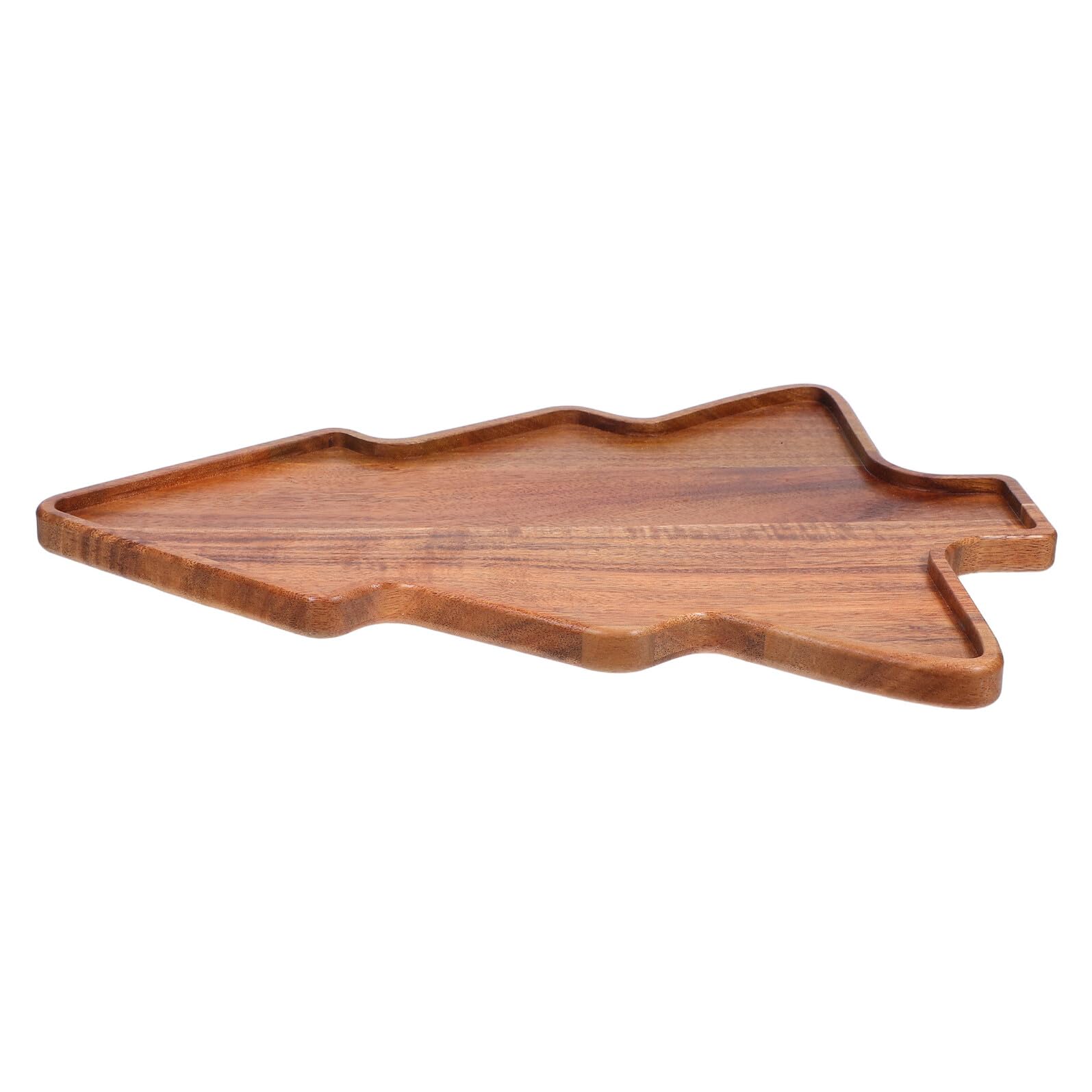 Gatuida Bandeja Forma de Árbol de Navidad de Madera de Acacia Bandeja para Servir Días Festivos y Reuniones Familiares Navideña Plato Decorativo para Árbol de Navidad