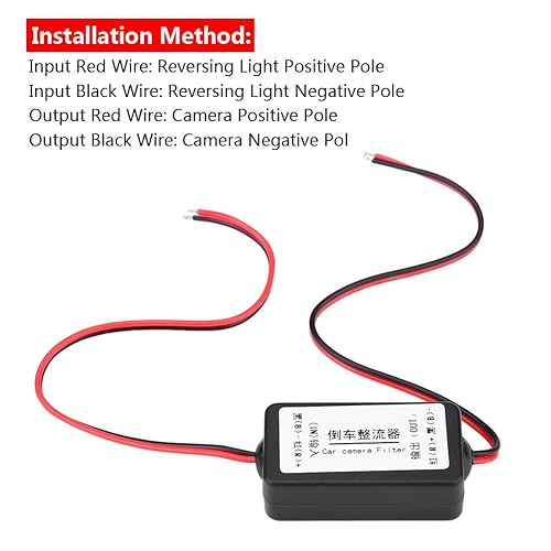 Miniatura 4 de Keenso Rectificador de visión trasera de coche para AlemaniaAmerican Car Series, 12V DC Power Relay Conector de filtro para cámara de respaldo,