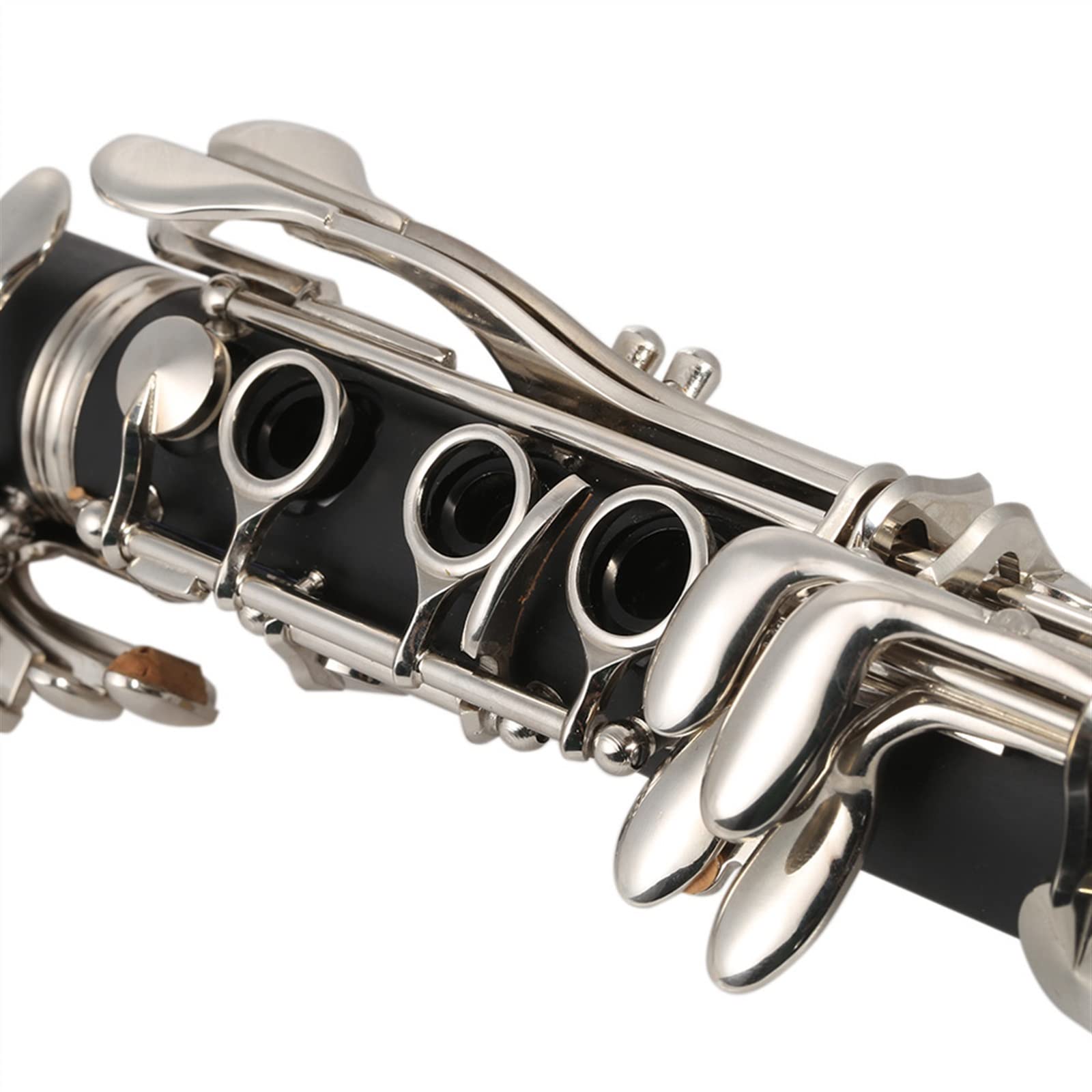 TSTS 17 Chiavi in ​​SIB Clarinetto Cupronichel Nichelato ABS con Panno di Pulizia Guanti Strumento A Fiato per Studenti Principianti Set per clarinetto per Studenti