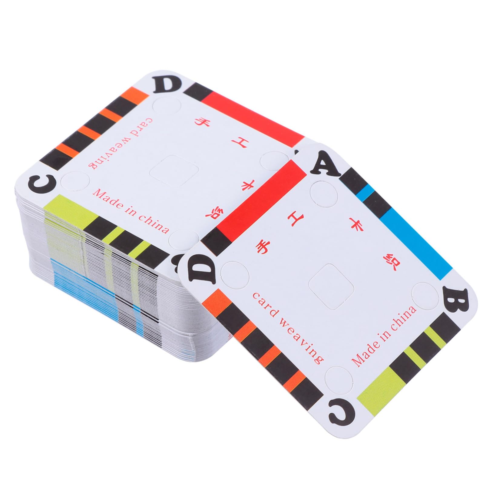 HOODANCOS Smooth Surface Weaving Cards DIY Weaving Paper 100pcs Looming Kit for Craft Lovers