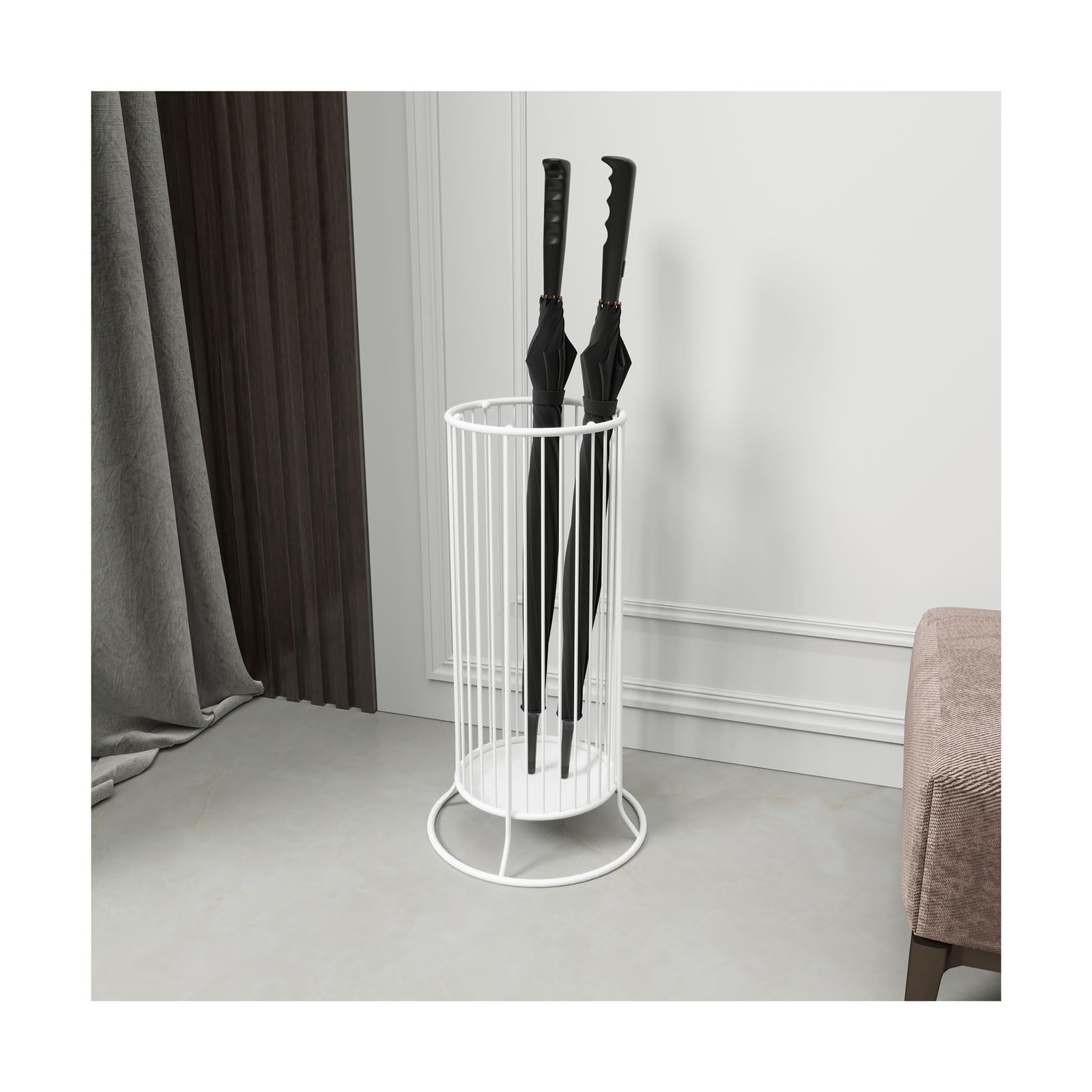 Porte-parapluie en métal de qualité supérieure pour couloir élégant