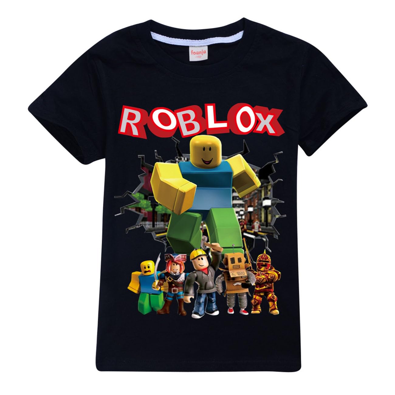 Roblo-XS T-Shirt Summer Boys Girls Game Tops Sweatshirt for Kids Graphic Clothing YouTube Gifts