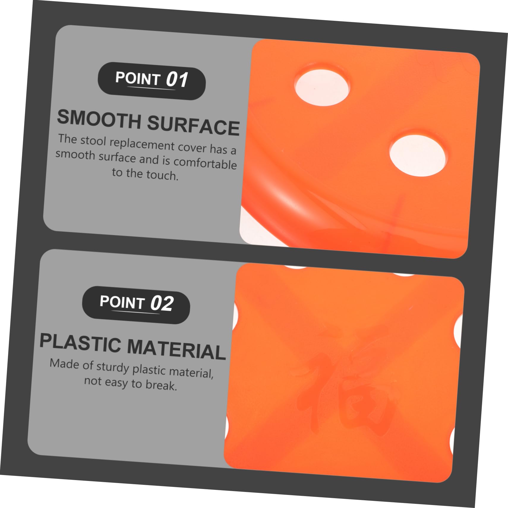 ULDIGI Housse De Remplacement Ronde Pour Tabouret Couverture