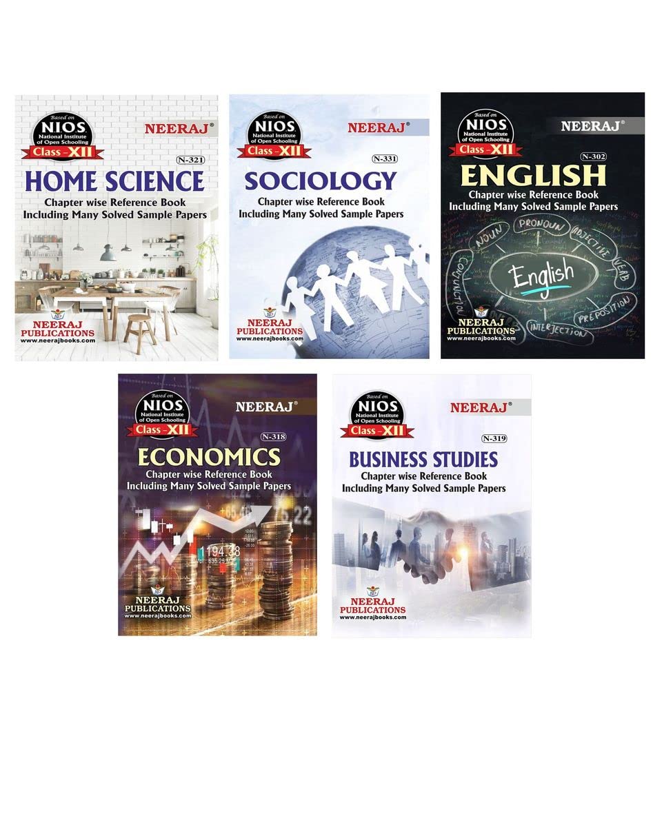Nios 12th Class ENG Medium Set Of 5 Book (Home Science,sociology,business Study,economics, English ) Class 12th (Open School ) Exam (Paperback, RAKESH KUMAR) [Paperback] RAKESH KUMAR [Paperback] RAKESH KUMAR