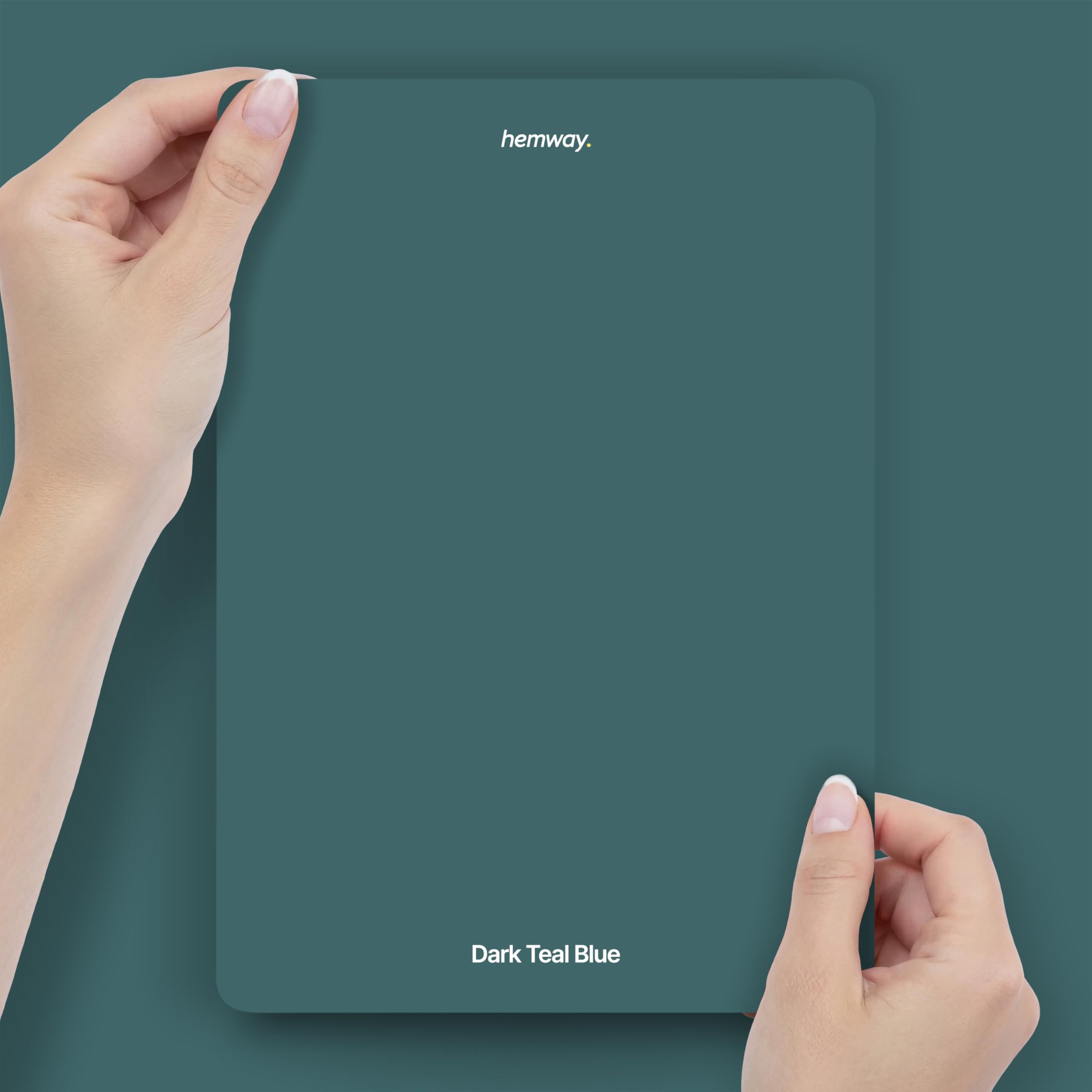 Hemway Dark Teal Blue Peel & Stick Sample Chalk Paint | A5 Accurate Colour Swatch, Mess-Free Alternative to Paint Tester Pots, Easy To Use, Eco-friendly, for Interior Furniture & Walls