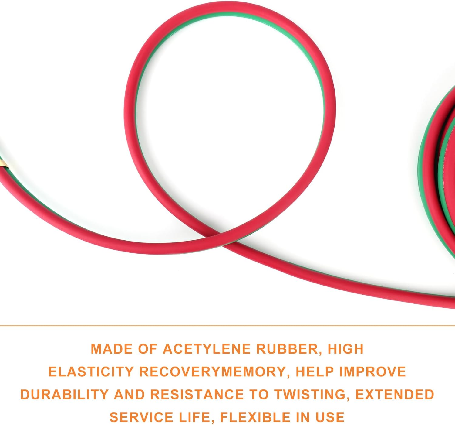 GASHER 1/4" x 50FT Oxygen Acetylene Twin Hose 9/16" 18-B fittings Welding Cutting Torch Grade T