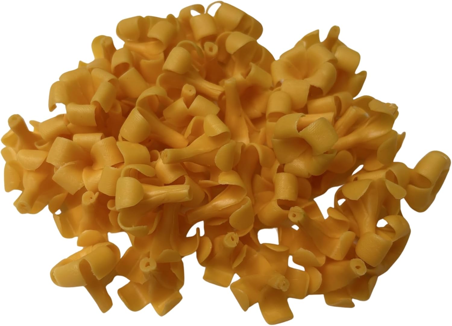 100 PCS Small Orange-Yellow Puakenikeni (01) Clay Beads for Jewelry Making DIY Craft Supplies