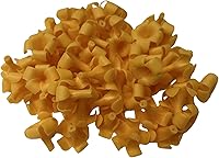 100PCS Small Orange-Yellow Puakenikeni Thai Clay Flower Beads 1.8-2cm - DIY Jewelry Making Craft Supplies