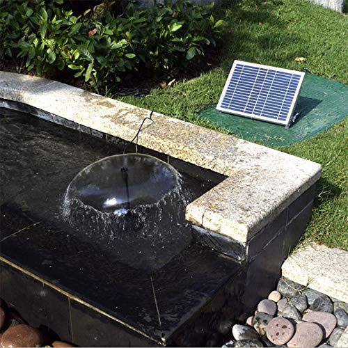 YANDN 10 Watt Solar Fountain Pump High Power DC Garden Fountain Pump, Mushroom Head, Buoy And Water Pipe, Suitable for Pool Water, Rockery, Fish Tank Water Cycle, Etc.