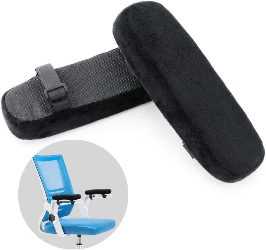 Armrest Pads with Soft Velour Cover Perfect for Elbow Pressure Relief, Chair Decoration and Protection