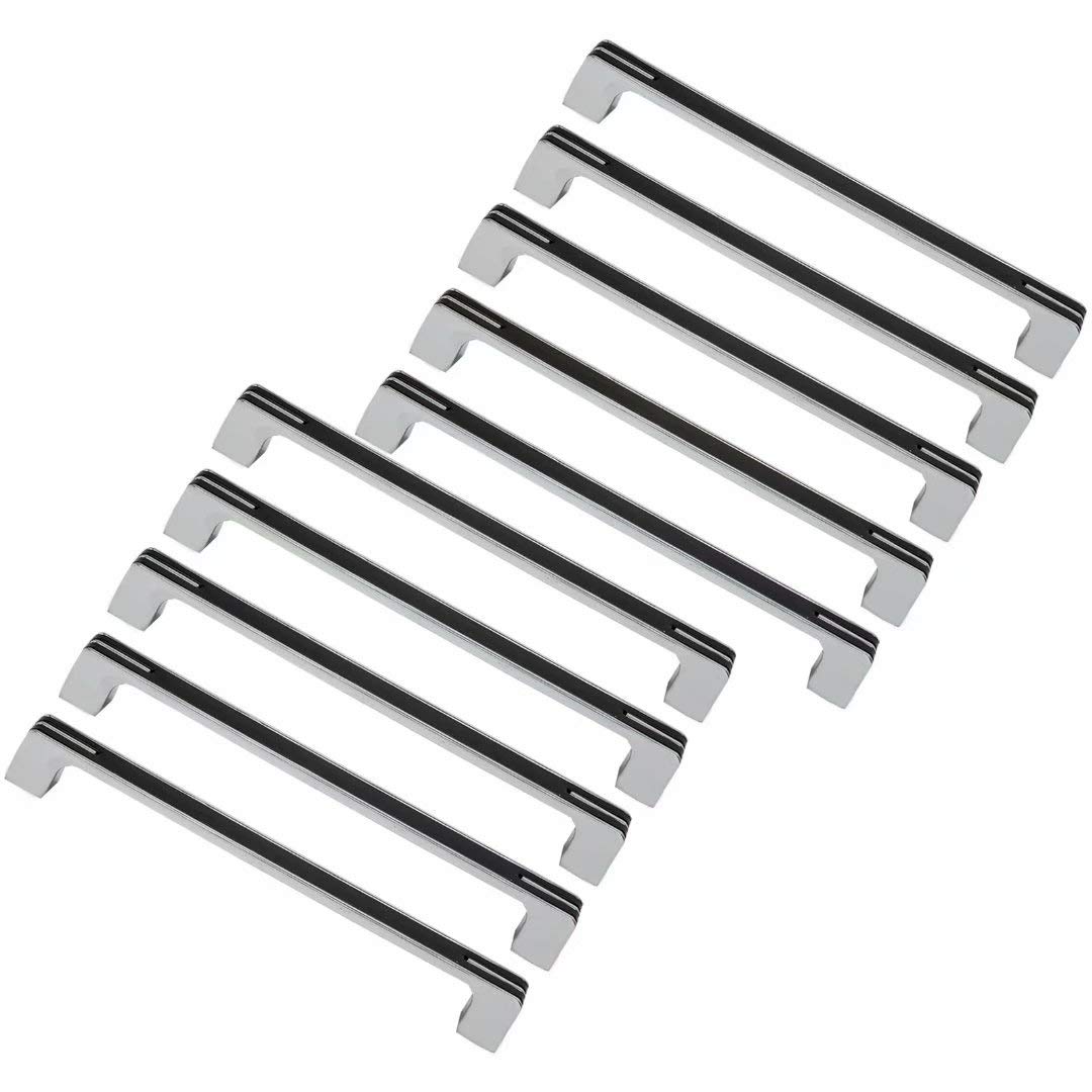 10 Pomos Modernos para Armarios Puertas de Cocina Muebles de Baño Cajones Armarios Tocadores (Blancos)