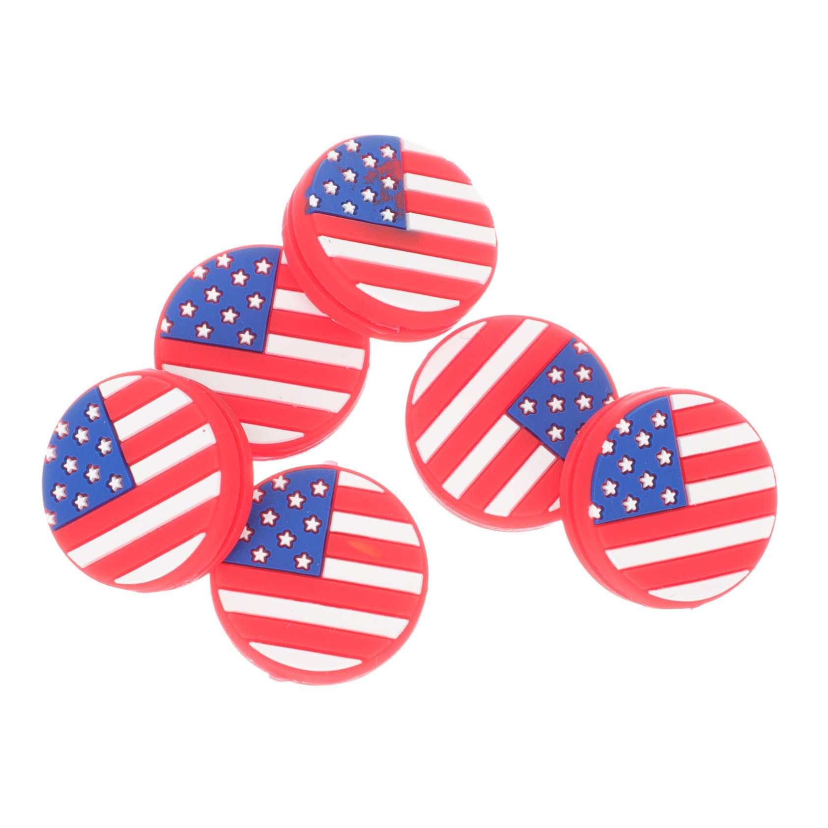 Anneome 6pcs Tennis Racket Dampeners Creative National Flag Design Absorbers Lightweight and Portable Tennis Accessories for Shock Absorption Suitable for All Ages