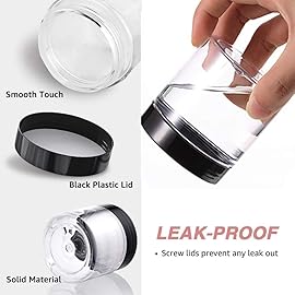 12 Pack 4 oz Small Plastic Containers with Lids+12 Pack 20g/20ml Cosmetic Sample Jar - for Lip Scrub, Body Butters, Cream, Slime, Craft Storage