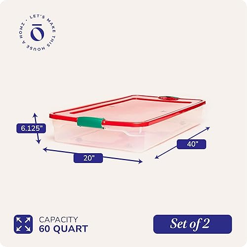 Miniatura 5 de HOMZ Almacenamiento plástico bajo la cama (3470HRGDC.02)