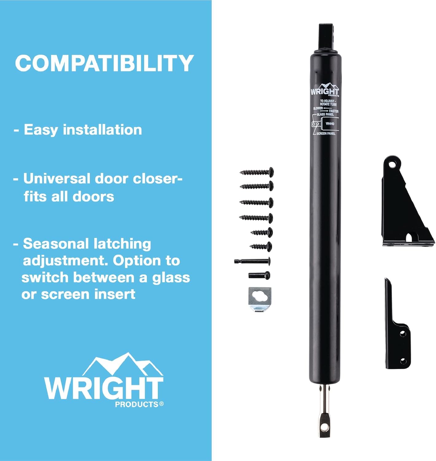 Wright Products VH440SB Medium Duty Hydraulic Closer, Seville Bronze, 12-5/8” x 1” - Image 4