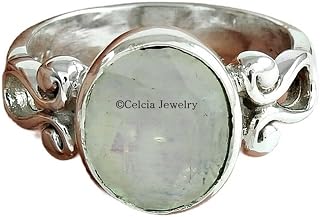 Natural Moonstone Women's Ring, Pure 925k Sterling Silver Ring, Women Designer Ring, Healing Gemstone Ring, Adorable Ring, Solitaire Ring, Beautiful Ring, Engagement Ring, Gifts For Her