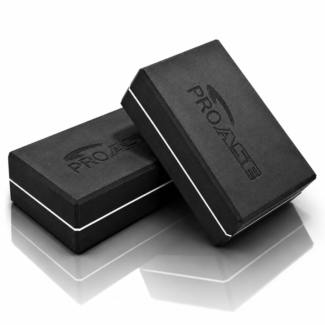 Proase Premium Yoga Blocks Pack of 2 - High Density EVA Foam Yoga Brick Black-image-9