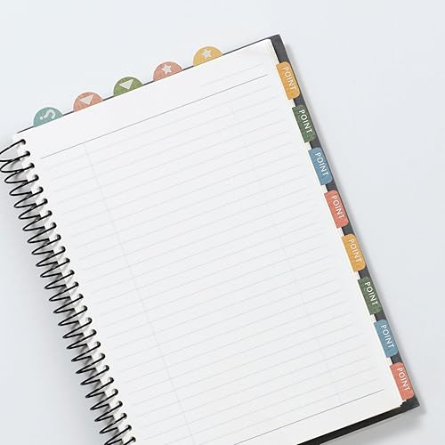 Miniatura 3 de NUOBESTY Notas para libros, 6 hojas, etiquetas adhesivas para cuadernos, pestañas adhesivas para libros