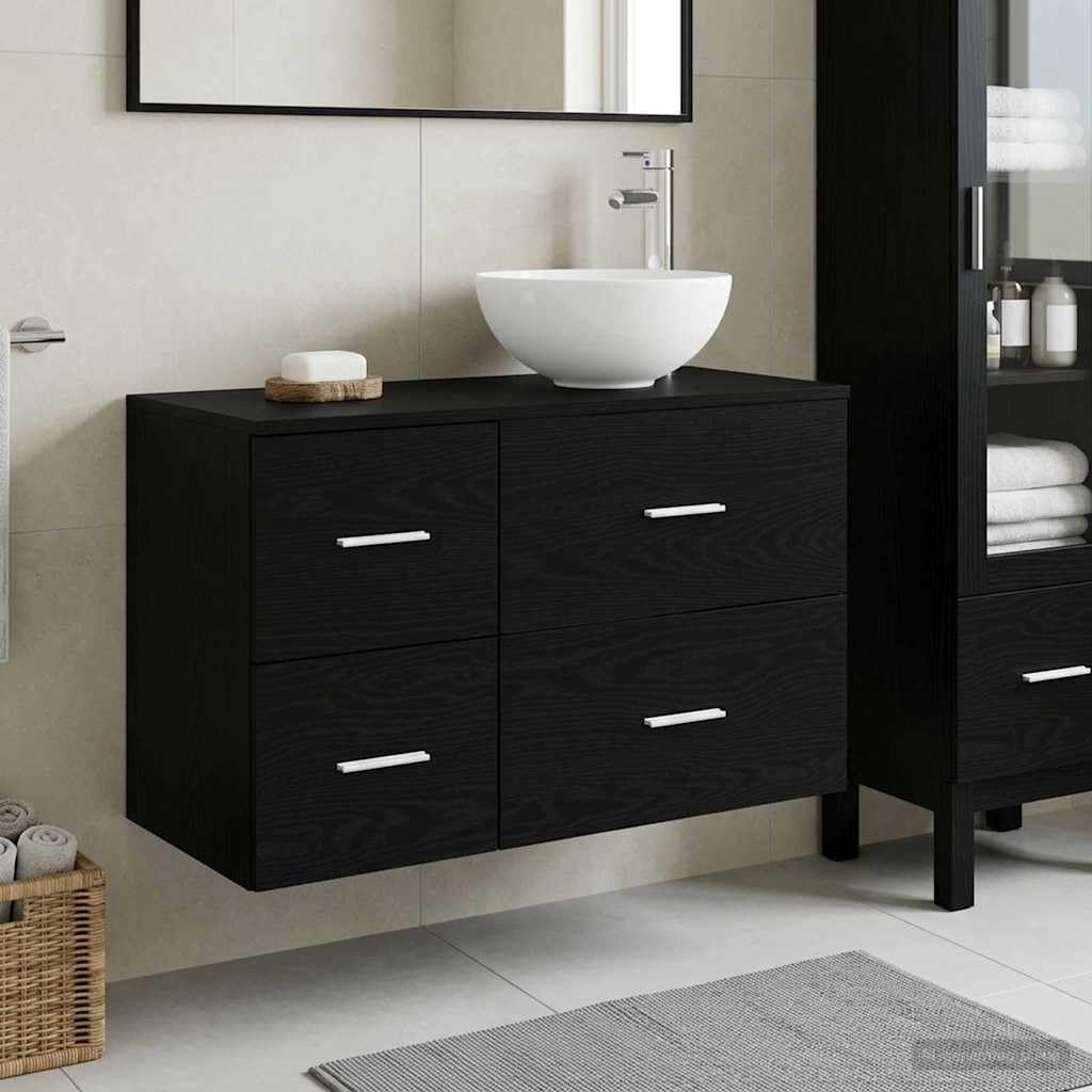 Hothingwell Zestaw mebli łazienkowych 2 szt. Chene Black