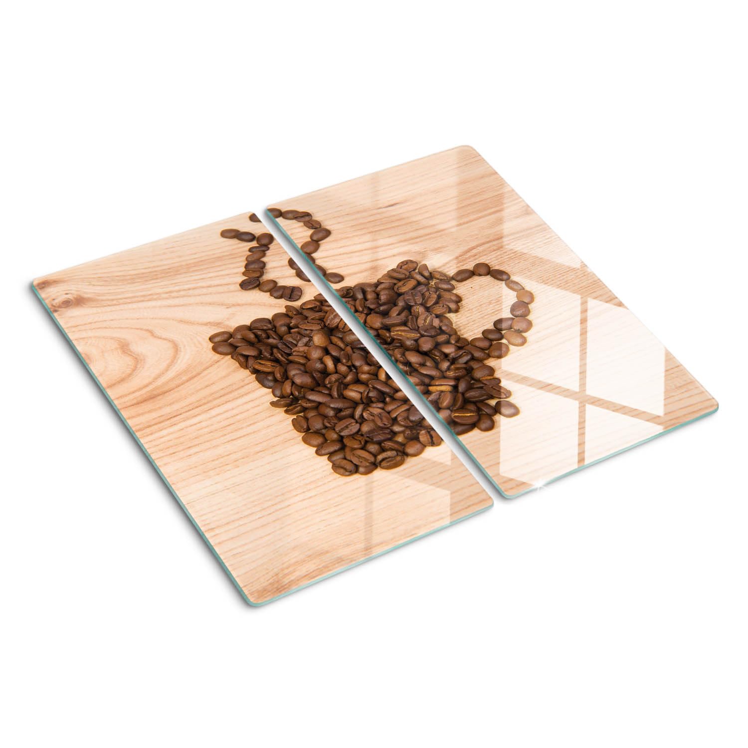 Planche en verre 2x30x52 cm pour cuisine avec impression tulipes violettes