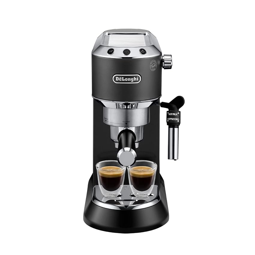 Immagine del prodotto De'Longhi Dedica EC685.BK Macchina da Caffè Espresso Manuale e Cappuccino, Caffè in Polvere o in Cialde E.S.E., Spegnimento Automatico, Serbatoio Estraibile, 1350 W, Nero