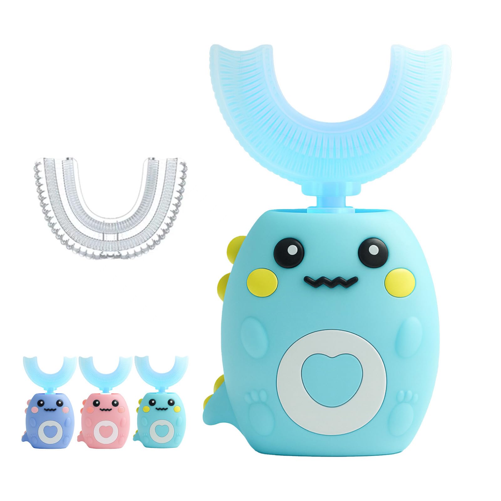 Dinobrosse Loulou Smile, Dinobrosse Brosse À Dents 360 Pour Enfant, Plusieurs Modes De Brossage, Étanche Selon La Norme Ipx7, Efficacité De Nettoyage De 99%, Autonomie Longue Durée Intelligente