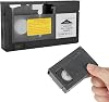 VHS-C Cassette Adapter, Camcorder Electric VHS Cassette Converter, Playback Recording Video Cassette Adapter One Key Control for S‑VHS‑C S‑VHS Tape